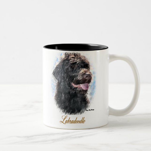 Labradoodle-gåvor Två-Tonad Mugg (Höger)