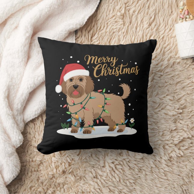 Labradoodle God jul Funny Julafton Hund älskare Kudde (Filt)