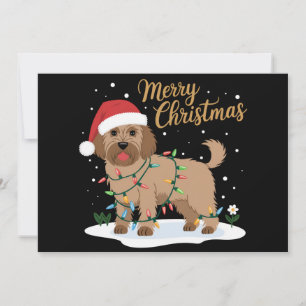 Labradoodle God Jul Roligt Xmas Hundälskare Julkort