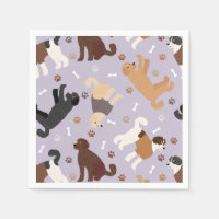 Labradoodle/Goldendoodle Bones och Tassar Napkins
