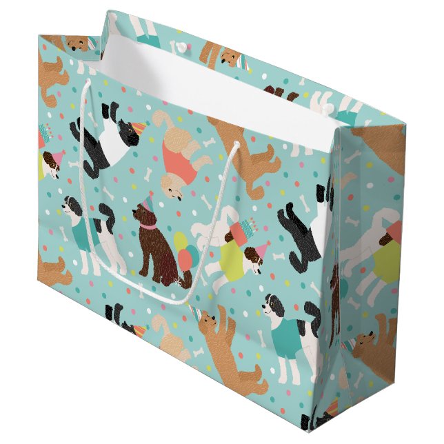 Labradoodle/Goldendoodle-Födelsedagsfest (Framsidan Vinklad)