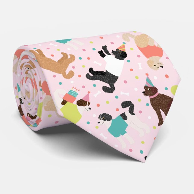 Labradoodle/Goldendoodle-Födelsedagsfest Slips (Rullad)