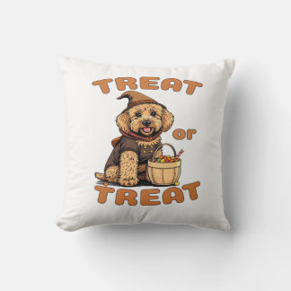 Labradoodle Halloween Dog Costume �Treat or Treat� Kudde