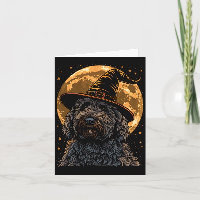 Labradoodle Halloween Hund Rolig Söt Doodle Mamma Kort (Framsida)