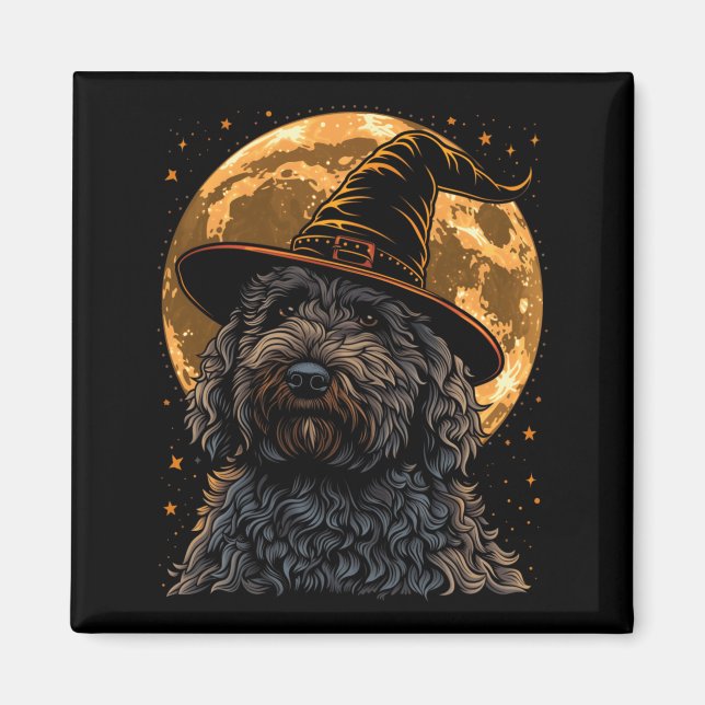 Labradoodle Halloween Hund Rolig Söt Doodle Mamma Magnet (Framsidan)
