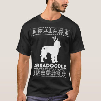 Labradoodle Hund Djurälskare Reindeer Ugly jul T Shirt
