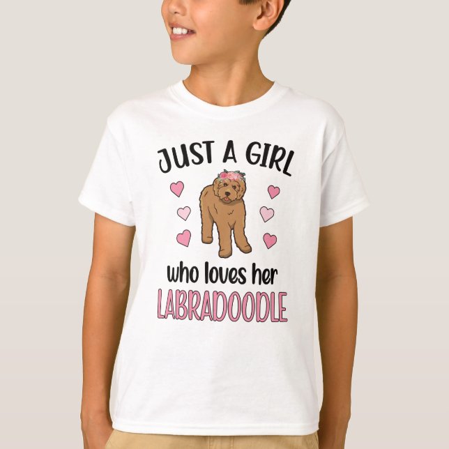 Labradoodle Hund Girl Hund älskare Labradoodle Mam T Shirt (Framsida)