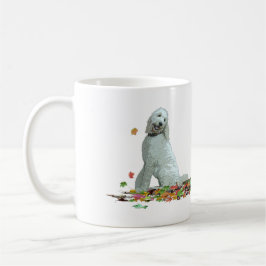 Labradoodle Hund i Löv-kaffe Mugg