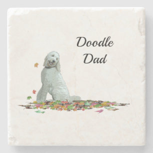 Labradoodle Hund I Löv Stone Underlägg