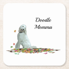 Labradoodle Hund I Löv Underlägg Pappert