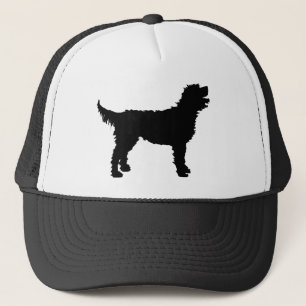 Labradoodle hund (i svart) truckerkeps