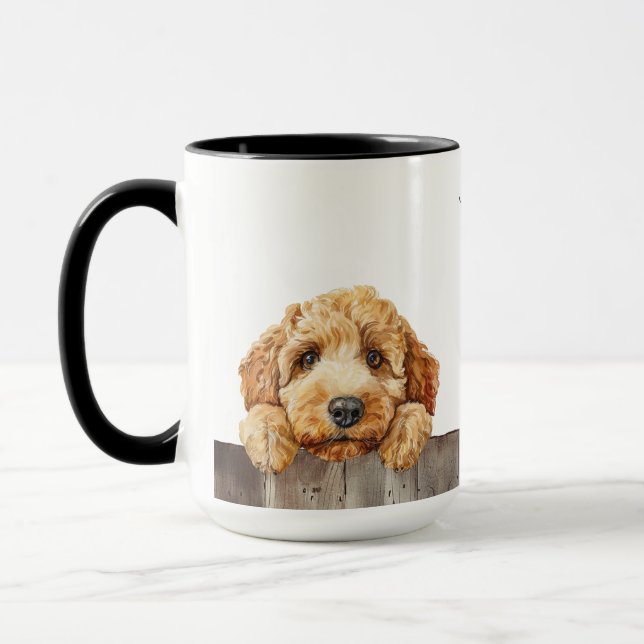 Labradoodle Hund Mugg (Vänster)