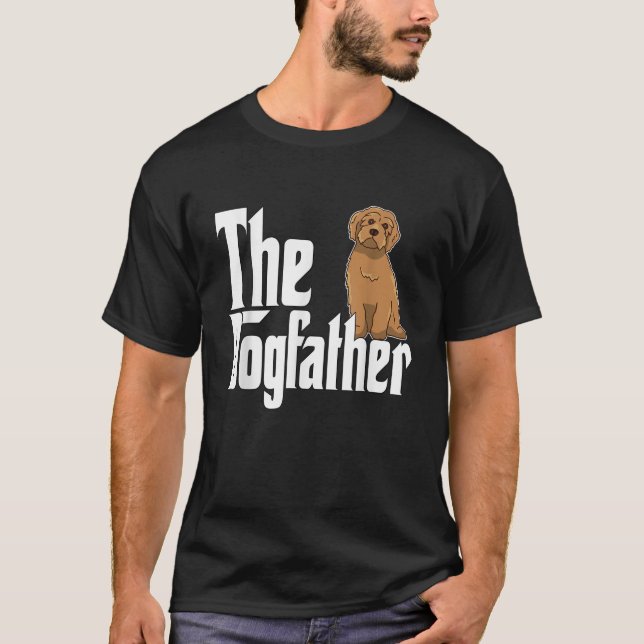 Labradoodle Hund Pappa Dogfather Hundar pappa Far  T Shirt (Framsida)
