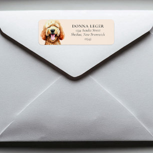 Labradoodle Hund Personlig Adress Returadress Etikett