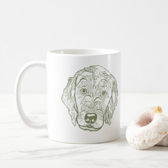 Labradoodle Hund Personlig Hand Teckning Kaffemugg (Med munk)