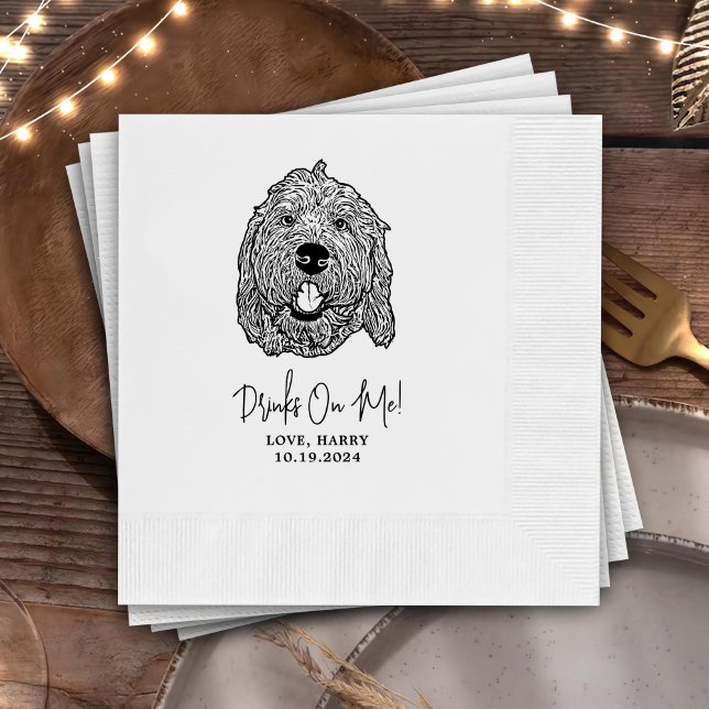 Labradoodle Hund Personlig I gör för napkins Pappersservett (Skapare uppladdad)