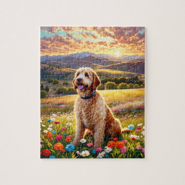 Labradoodle hund pussel (Vertikal)