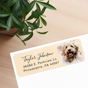 Labradoodle Hund Returadressetikett Returadress Etikett