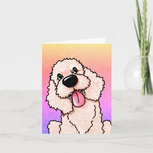 Labradoodle-Hund Tack Kort (Framsida)