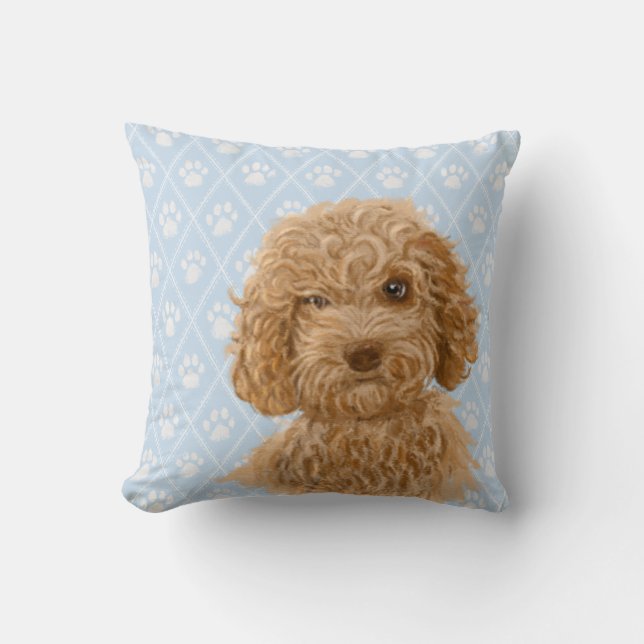Labradoodle Hundkudde / Labradoodle Kärlek Kudde (Framsida)
