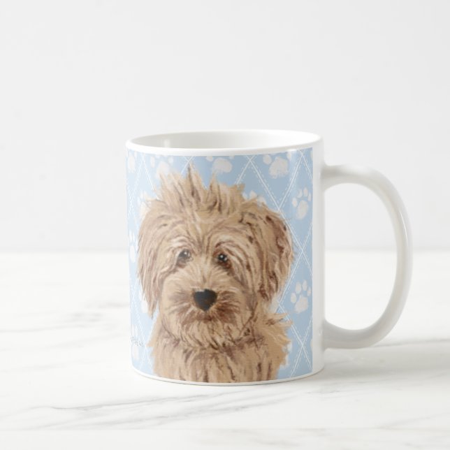 Labradoodle hundmålningar/Labradoodle kärlek/, Kaffemugg (Höger)