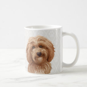 Labradoodle hundmålningar/Labradoodle kärlek/, Kaffemugg