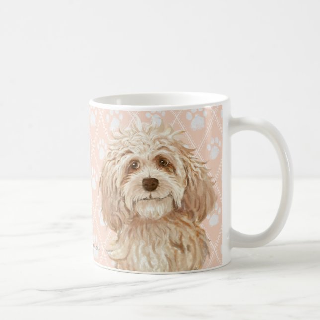 Labradoodle hundmålningar/Labradoodle kärlek/, Kaffemugg (Höger)