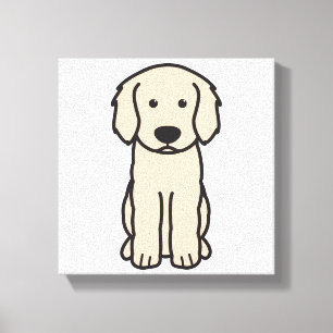 Labradoodle hundtecknad canvastryck