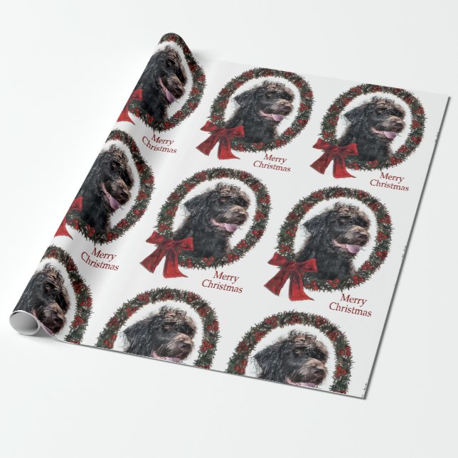 Labradoodle-jul Presentpapper (Utrullad)