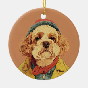 Labradoodle Julgransprydnad Keramik