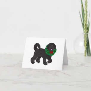 Labradoodle-Julhälsningar kort