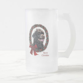 Labradoodle-julklappar Frostat Ölglas