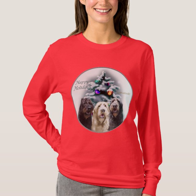Labradoodle-julklappar T-shirt (Framsida)