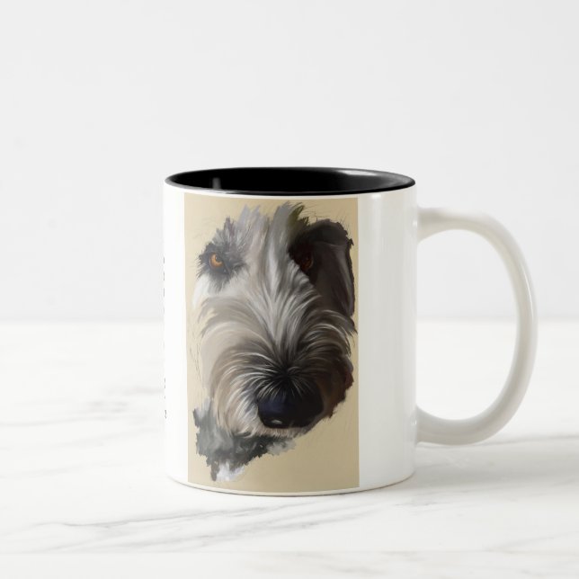 Labradoodle kaffemugg - original- konst (Höger)