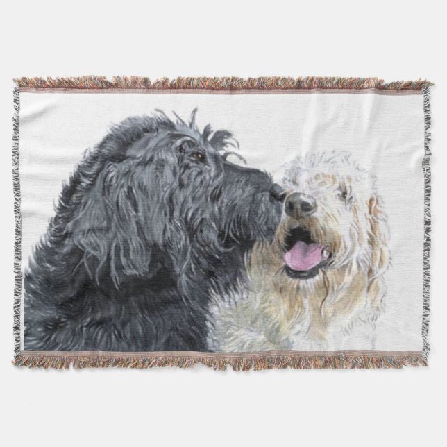 Labradoodle kärlek mysfilt (Framsidan)