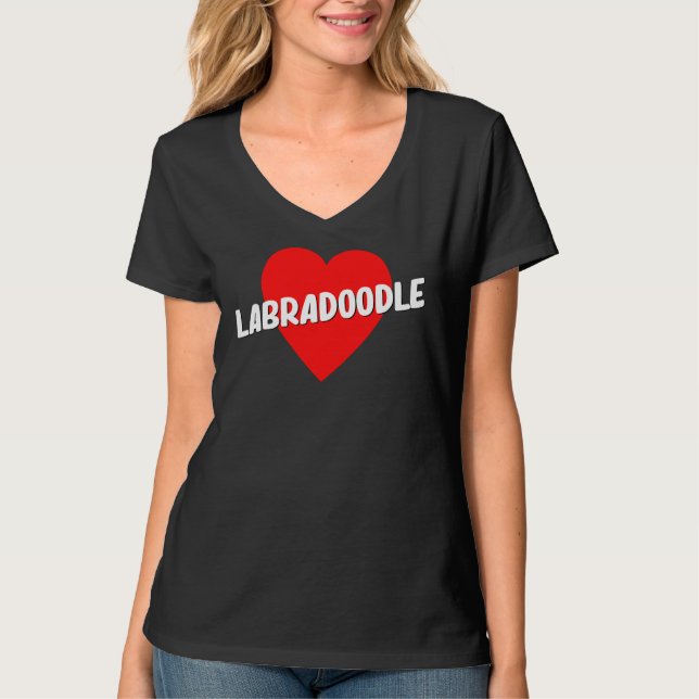 Labradoodle Kärlek T Shirt (Framsida)