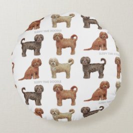 LABRADOODLE-KÄRLEKrundan kudder Rund Kudde