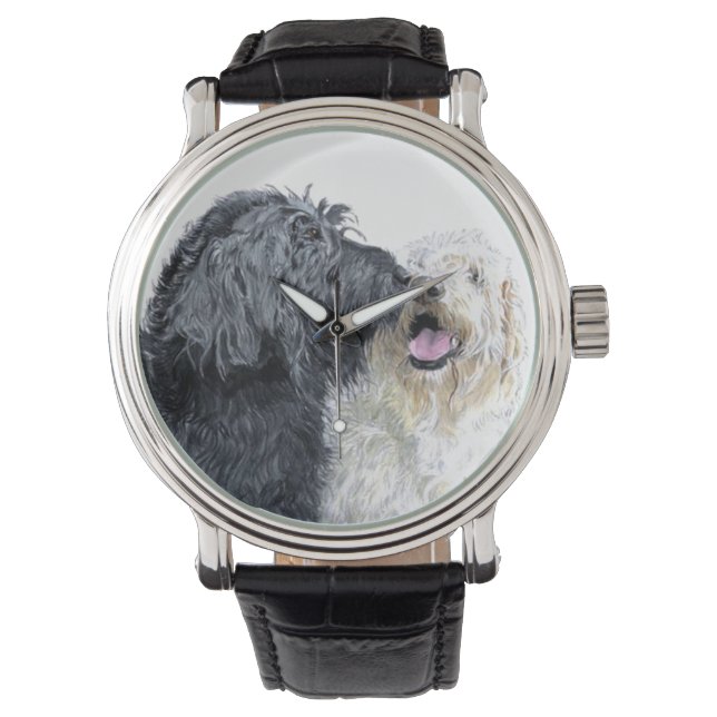 Labradoodle Kiss Armbandsur (Framsida)