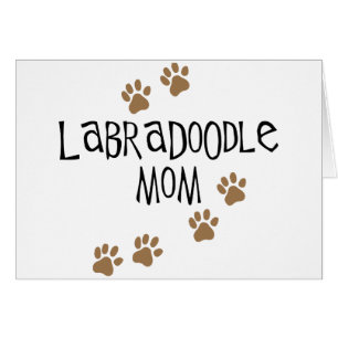 Labradoodle mamma hälsningskort