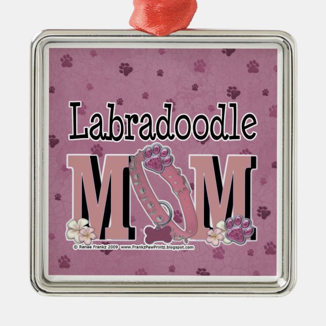 LabraDoodle MAMMA Julgransprydnad Metall (Framsidan)