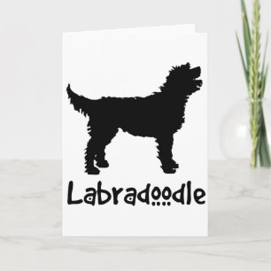 Labradoodle med Coola Text (svart) Kort
