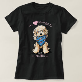 Labradoodle Mitt Hjärta Tillhör T Shirt