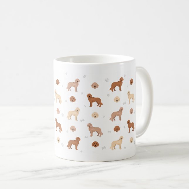 Labradoodle mugg, en gåva till hund's älskare kaffemugg (Framsida höger)