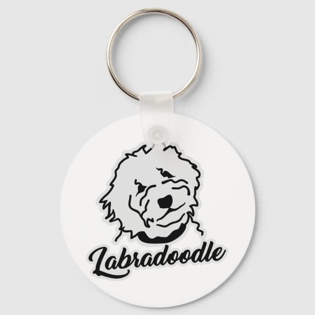 Labradoodle Nyckelring (Framsida)