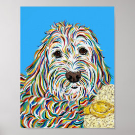 Labradoodle och Ducky Poster