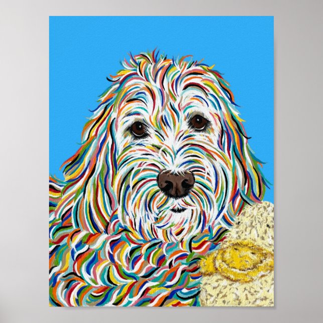 Labradoodle och Ducky Poster (Framsidan)