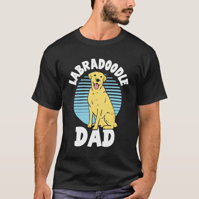 Labradoodle Pappa Cute Lab Hund T Shirt (Framsida)