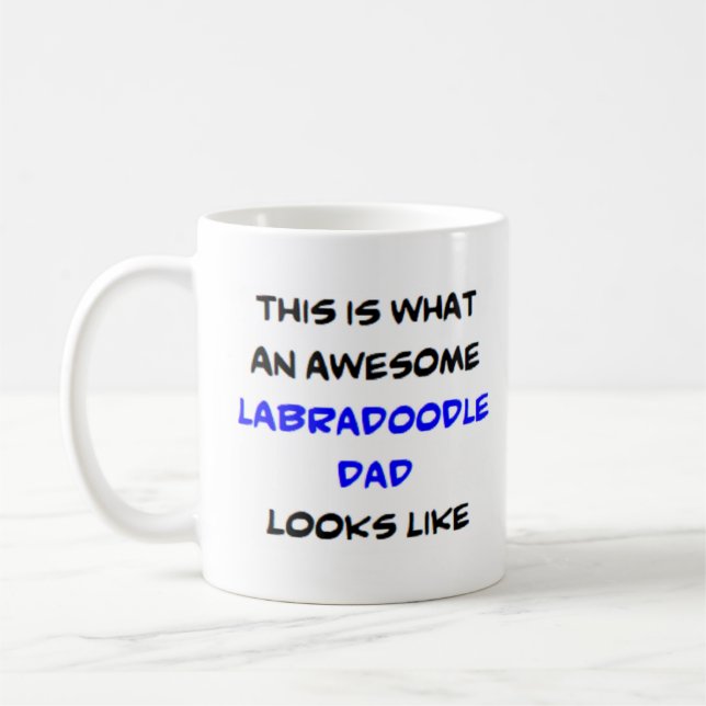 labradoodle pappa, fantastisk kaffemugg (Vänster)