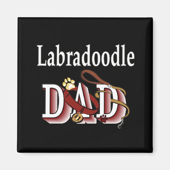 labradoodle pappa Magnet (Framsidan)