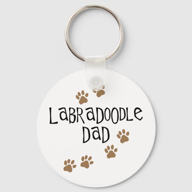 Labradoodle Pappa Nyckelring (Framsida)